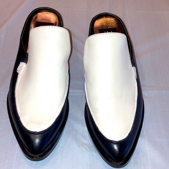 Dolce Vita Women’s White/Black Guitar Slip On Heel Mules Size 6 - Picture 2 of 11